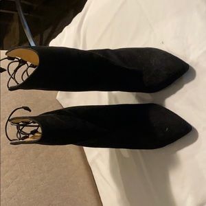 ESCADA suede tie back booties